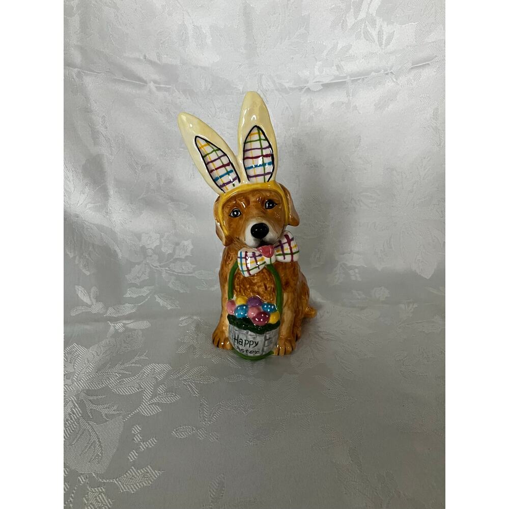 Blue Sky Clayworks Happy Easter Dog Golden Retriever Lab Heather Goldminc